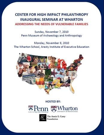Addressing the Needs of Vulnerable Families: 2010 Inaugural Donor Seminar Lectures Addressing the Needs of Vulnerable Families: 2010 Inaugural Donor Seminar Lectures